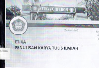Image of Etika Penulisan Karya Tulis Ilmiah 2018
