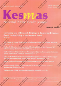 Image of KESMAS National Public Health Journal