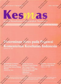 Image of KESMAS Jurnal Kesehatan Masyarakat Nasional Volume 9 nomor3 Februari 2015