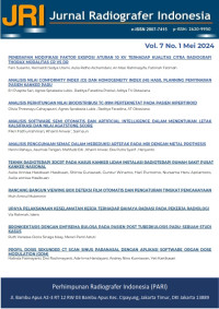 Image of JRI JURNAL RADIOGRAFER INDONESIA VOLUME 7 NOMOR 1 MEI 2024