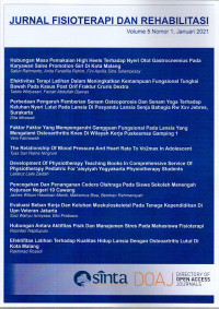 Image of JURNAL FISIOTERAPI DAN REHABILITASI VOLUME 5 NO 1 JANUARI 2021